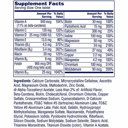 Vitamin tổng hợp One A Day Women's 50+ Healthy Advantage, 300 Viên