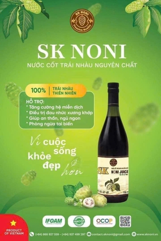 NƯỚC CỐT TRÁI NHÀU HỮU CƠ