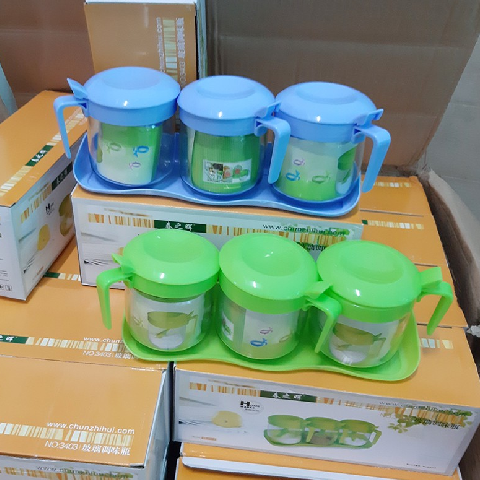 BỘ 3 HŨ GIA VỊ NẮP BẬT