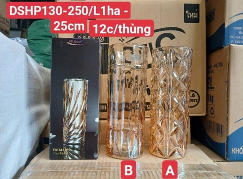 bán sỉ bình thuỷ tinh hổ phách 25cm