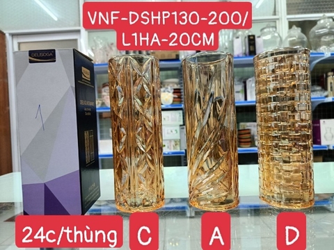 BÌNH HOA THỦY TINH MÀU HỔ PHÁCH