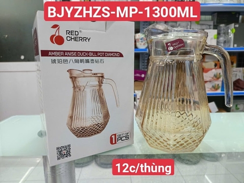 BÌNH NƯỚC THỦY TINH 1300ML - BJYZHZS (TRẮNG/HỔ PHÁCH)