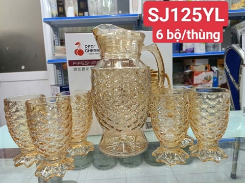 BỘ BÌNH NƯỚC VÀ LY HÌNH CÁ (MÀU TRẮNG/HỔ PHÁCH)