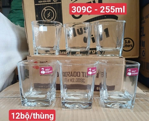 BỘ LY TRÀ 6 CÁI KHÔNG QUAI 225ML - 309C