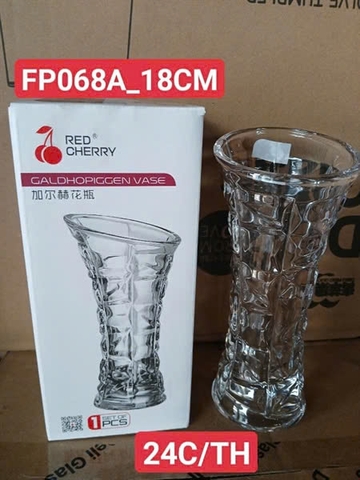BÌNH HOA THỦY TINH 18CM MÀU TRẮNG - FB068A