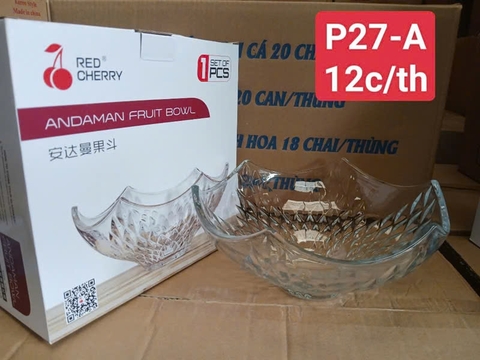 ĐĨA THỦY TINH 24.5CM - P27A