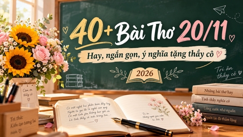 40+ Bài Thơ 20/11 Hay, Ngắn Gọn, Ý Nghĩa Tặng Thầy Cô 2026