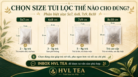 Bảng Tra Kích Thước Túi Lọc Trà: Chọn Size 5x7, 6x8 Hay 7x9?