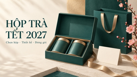 Hộp trà Tết 2027: Cách chọn và thiết kế bao bì quà tặng