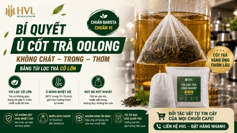 Bí Quyết Ủ Cốt Trà Oolong Không Chát Bằng Túi Lọc Trà Cỡ Lớn