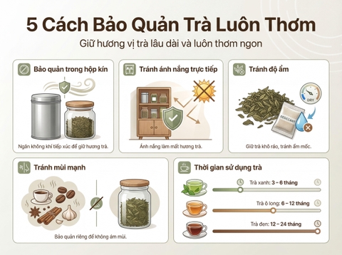 5 Cách Bảo Quản Trà Luôn Thơm & Giữ Trọn Hương Vị Lâu Dài
