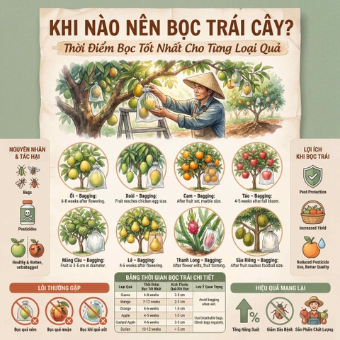 Khi Nào Nên Bọc Trái Cây? Thời Điểm Vàng Cho Từng Loại Quả