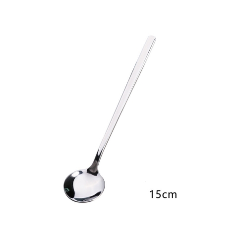 Thìa pha cà phê inox 304 mạ vàng pha trà muỗng cafe cán dài kiểu dáng hiện đại thiết kế sang trọng chiều dài 13-15-17 cm