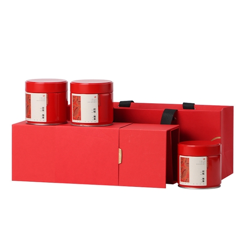 Bộ Hộp Trà Chữ Nhật 3 Lon Trụ Tròn – HVL TEA