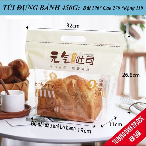 [Mã LIFE1511A giảm 10% đơn 50K] Túi bánh mì ziplock đựng bánh 300g-450g, màu sắc đa dạng- VUA BAO BÌ