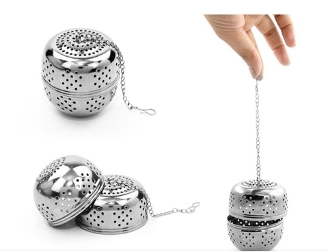 Bóng lọc inox, có dây treo, không gỉ, nhiều kích thước, lọc trà inox - HVL