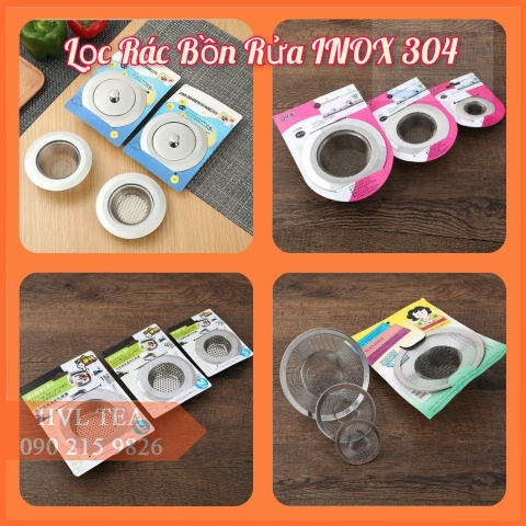 Lọc rác inox thẻ xanh da trời nhạt