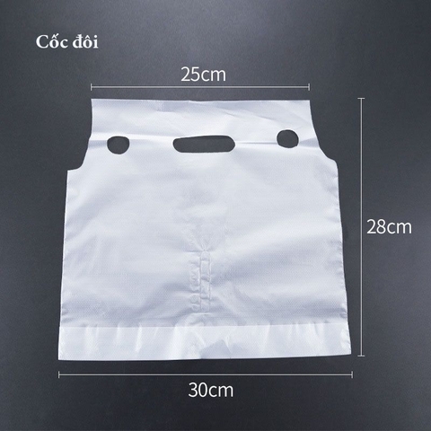 Túi đựng trà sữa, cà phê, có vách ngăn ( 100 túi/sp )