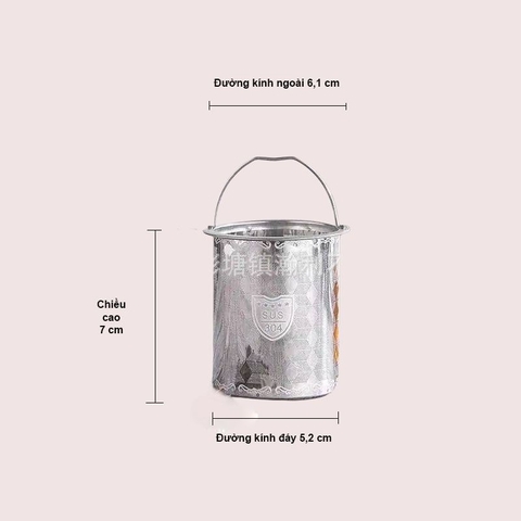Bộ lọc trà bằng Inox 304 chuyên dụng cho ấm pha trà - HVL