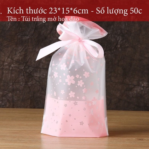 Túi đựng bánh kẹo có Dây Nơ, nhiều họa tiết, bao bì đựng bánh buộc dây 50 túi/sp - VUA BAO BÌ