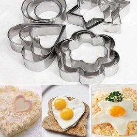 Khuôn cắt làm bánh quy, chiên trứng bằng inox