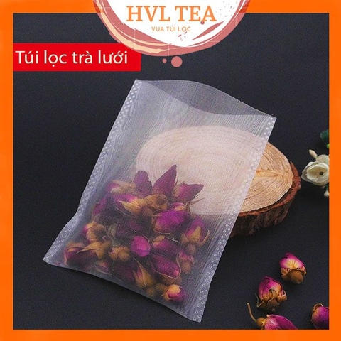 Combo 100 Túi Lọc Trà Không Dây Rút Hàn Nhiệt, Chất Liệu Lưới An Toàn - HVL