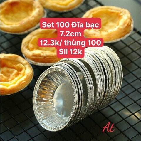Khuôn giấy bạc làm bánh 7.2 cm, 100c/set