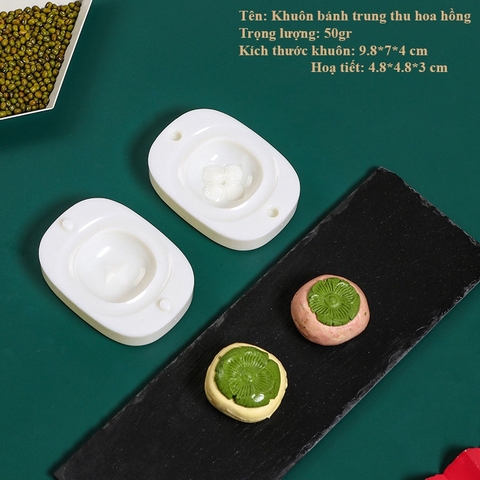 Khuôn ép làm bánh trung thu nhiều hoạ tiết 50 g