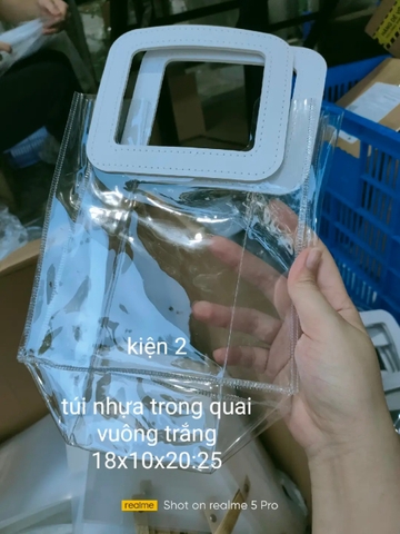 Túi trong suốt PVC có quai xách