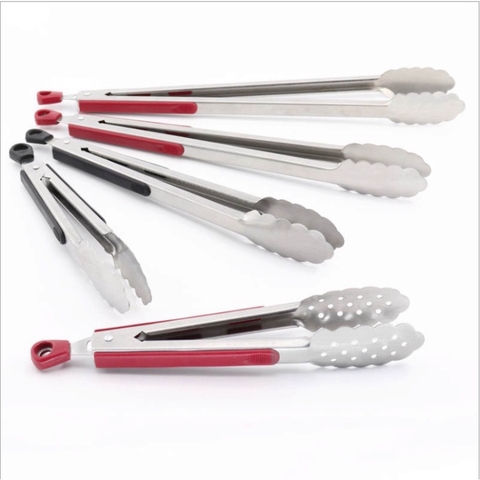 Kẹp gắp thức ăn, gắp đá bằng inox có bọc nhựa/ kim loại tiện dụng, đầu có móc treo tiết kiệm diện tích - BartenderWitch