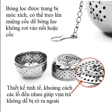 Bóng Lọc Trà INOX Có Dây Treo HVL