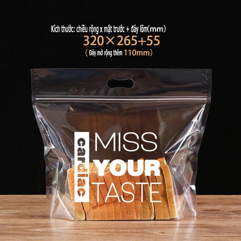 [Mã LIFE1511A giảm 10% đơn 50K] Túi bánh mì ziplock đựng bánh 300g-450g, màu sắc đa dạng- VUA BAO BÌ