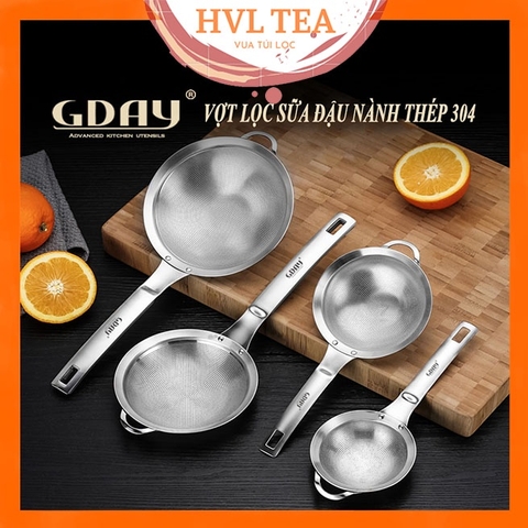 Muỗng inox 304, lưới lọc mịn, sữa đậu nành,muỗng lưới, muỗng lẩu - HVL TEA