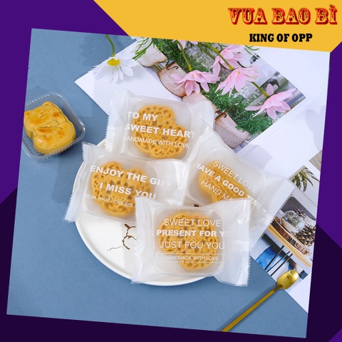 Túi Đựng Bánh Kẹo, Bao Bì Đựng Trà, Bánh Kẹo Họa Tiết Chữ Tiếng Anh