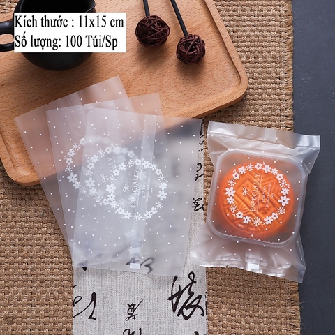 [Mã LIFE1511A giảm 10% đơn 50K] Túi đựng trà/ bánh kẹo,Túi OPP Chấm Bi, hàn nhiệt,100c/1sp - VUA BAO BÌ