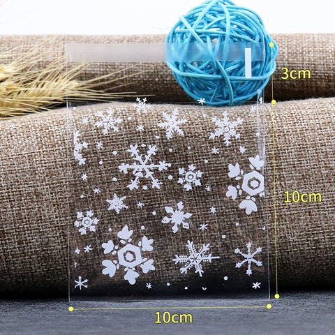Túi đựng trà, bánh kẹo dán miệng họa tiết Bông Tuyết (100c/1sp), BBDM04 - VUA BAO BI