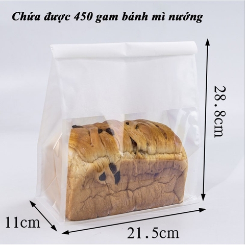 [Mã LIFE1511A giảm 10% đơn 50K] Túi bánh mì ziplock đựng bánh 300g-450g, màu sắc đa dạng- VUA BAO BÌ