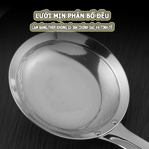 Muôi chuyên vợt cặn dầu, chất liệu inox 304 chống gỉ siêu cao cấp - HVL TEA