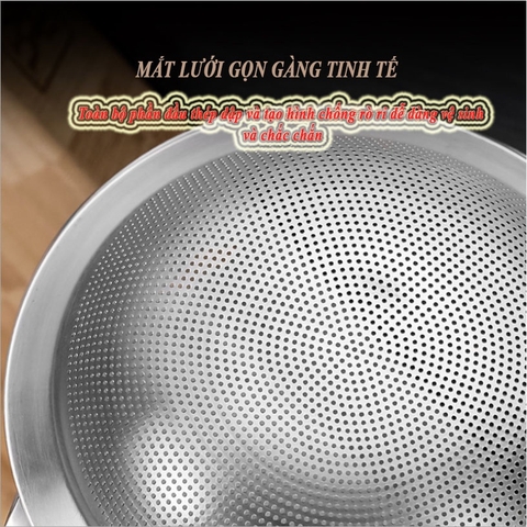 Muỗng inox 304, lưới lọc mịn, sữa đậu nành,muỗng lưới, muỗng lẩu - HVL TEA
