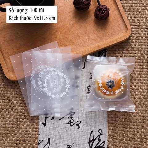 [Mã LIFE1511A giảm 10% đơn 50K] Túi đựng trà/ bánh kẹo,Túi OPP Chấm Bi, hàn nhiệt,100c/1sp - VUA BAO BÌ