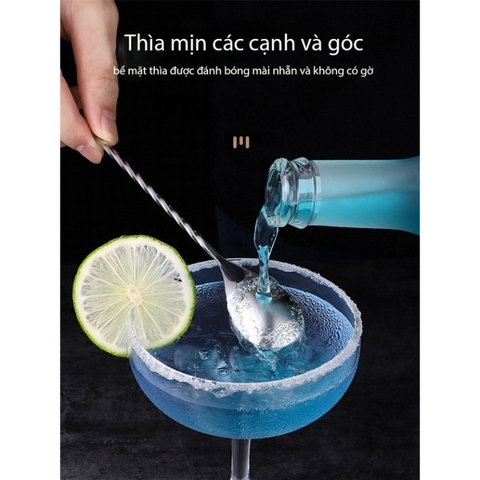 Thìa bar pha chế inox, thìa khuấy 2 đầu pha chế - Bartender Witch