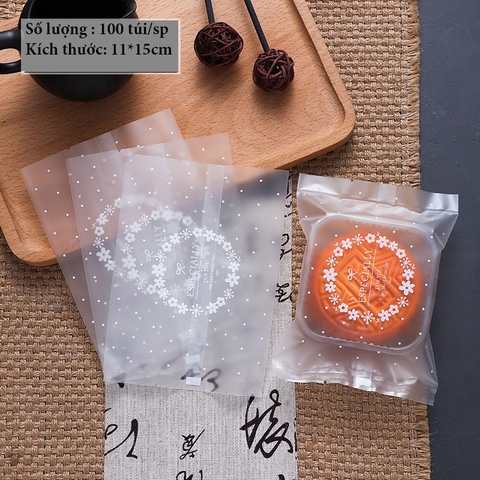 [Mã LIFE1511A giảm 10% đơn 50K] Túi đựng trà/ bánh kẹo,Túi OPP Chấm Bi, hàn nhiệt,100c/1sp - VUA BAO BÌ