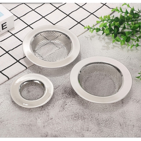 Dĩa lọc rác bồn rửa bát bằng inox đế ngắn, lưới lọc rác tiện dụng, nhiều kích cỡ, LRI4 - HVL TEA
