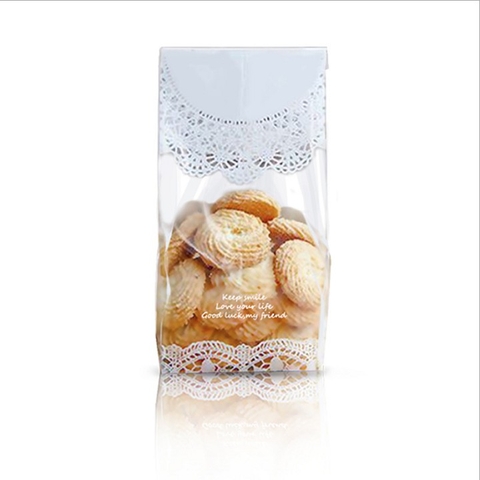 Túi đựng bánh quy trong suốt, túi đựng snack bánh dứa (50 túi/sp)- VUA BAO BI