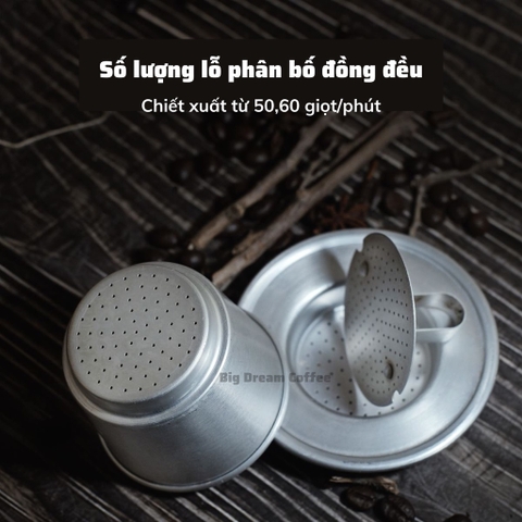 Phin Nhôm Pha Cà Phê 25 gram,  giữ nhiệt tốt chuyên dụng cho dân ghiền và cho quán - BartenderWitch