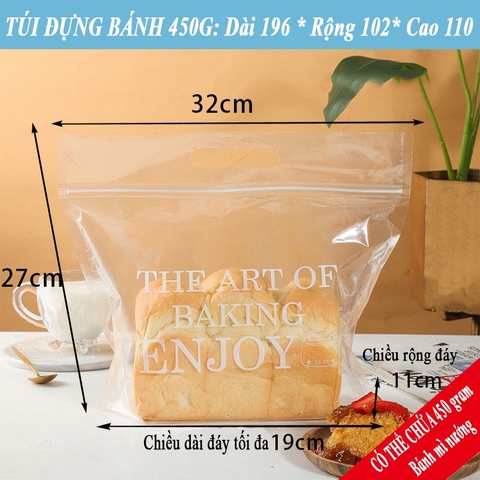 [Mã LIFE1511A giảm 10% đơn 50K] Túi bánh mì ziplock đựng bánh 300g-450g, màu sắc đa dạng- VUA BAO BÌ