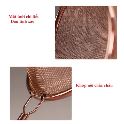 Lọc cặn trà kim loại lưới, bộ vắt loại cao cấp