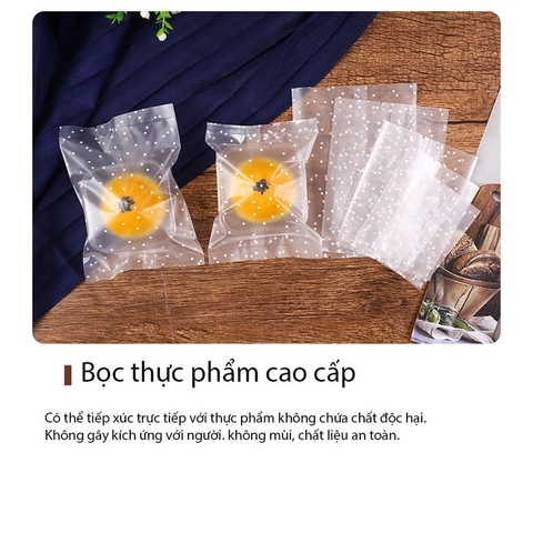 [Mã LIFE1511A giảm 10% đơn 50K] Túi đựng trà/ bánh kẹo,Túi OPP Chấm Bi, hàn nhiệt,100c/1sp - VUA BAO BÌ