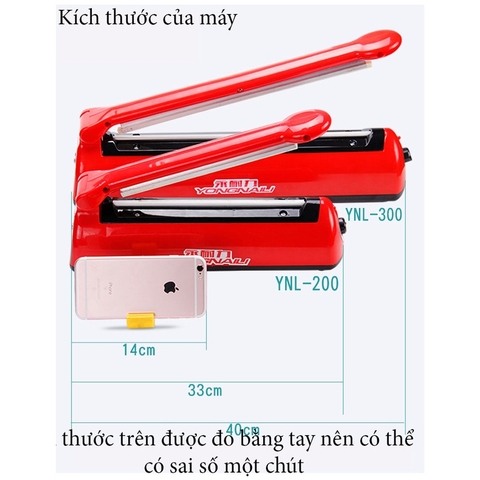 Máy hàn miệng túi, tặng 1 bộ dây hàn nhiệt, băng hàn, máy hàn nhiệt - HVL TEA