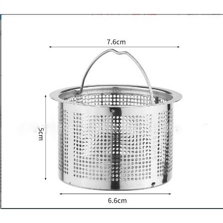 Giỏ lọc rác bồn rửa bát, lọc rác inox 304, hàng cao cấp - HVL TEA